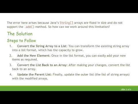 How to Convert an Array of Strings into an Appendable List in Java