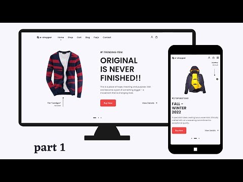 Create A Responsive Multi Page E-COMMERCE Website Design Using HTML CSS And JavaScript
