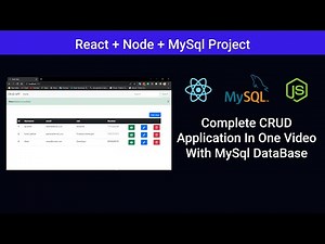 CRUD Application With ReactJs , NodeJs , ExpressJs, MySql DataBase In One Video #mysql #react