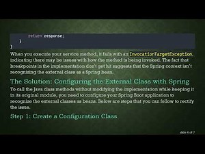 How to Call a Java Class Method from Spring Boot Service Layer