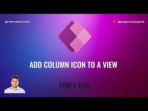 How to add a column icon to a view in a model driven app using simple JavaScript?