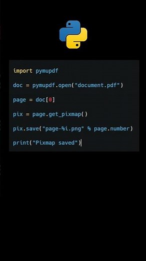 Convert PDF Pages to Images in Python with PyMuPDF #pythonprogramming #pdftoimage #pymupdf