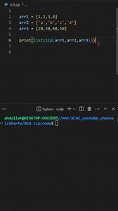 Zip function in python #python #programming | Thom Code