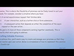 How to Resolve a Promise with User Actions in JavaScript