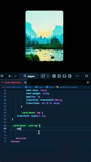 CSS Card Hover Effect 🔥 | Smooth Animation Using HTML CSS
