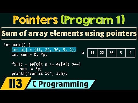 Pointers (Program 1) | Sum of Array Elements using Pointers
