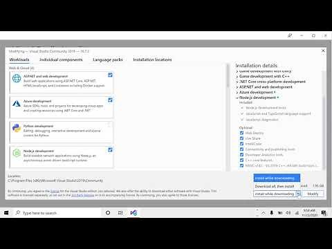 Visual Studio - How to Modify/Add/Remove Workloads in Visual Studio