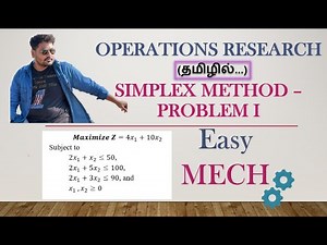 Operations Research: Simplex Method for Solving LPP - Problem 1