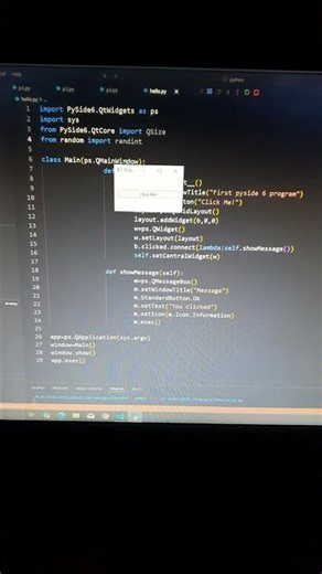 Python | Pyside6 'show messagebox' | CodeLearning