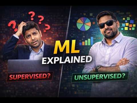 Supervised vs Unsupervised Learning | Easy Explanation with Examples (Hindi)