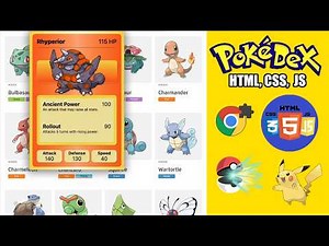 Build Pokemon App Using HTML, CSS, JavaScript, and Pokemon API