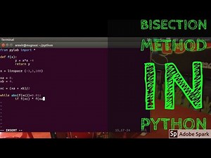 Bisection Method of Root Finding using Python