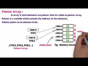 Class 12th Computer Science - I : Chapter 2 | Pointer Arrays