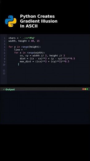 Python Creates Gradient Illusion In ASCII #asciigradient