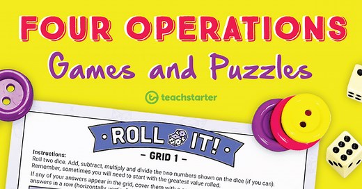 35 Games and Puzzles for the Four Operations
