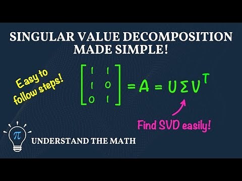 Singular Value Decomposition (SVD) | Step-By-Step Example and Explanation