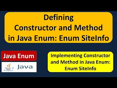 Defining Constructor and Method in Java Enum - enum SiteInfo | Java enum | enum in Java
