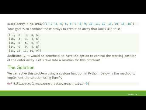 Creating a Clockwise Padding of a 2D Array with a 1D Array in NumPy