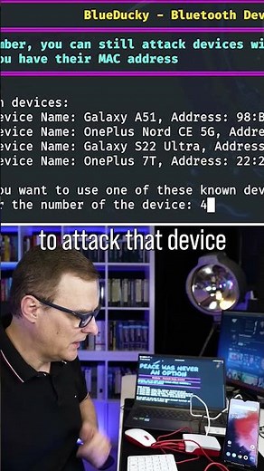 Android Bluetooth Hacking with Python #shorts #android #bluetooth #raspberrypi #python