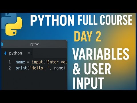 Python Variables and Data Types Explained | Python Programming Day 2