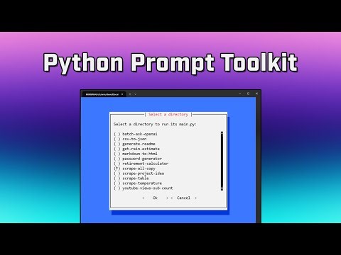 Using Prompt Toolkit with Python Apps as a Menu