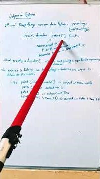 Python fundamentals: Output in Python, Here we learn how to print our output to the user.