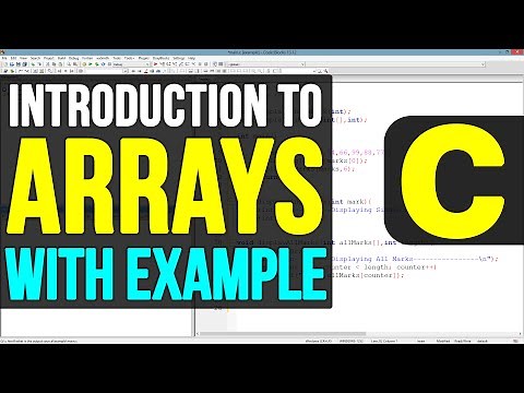 Arrays in C Programming Language Video Tutorial