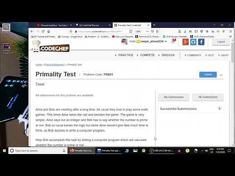 L01.1 : Primality Test (Codechef) | Number Theory | CodeNCode