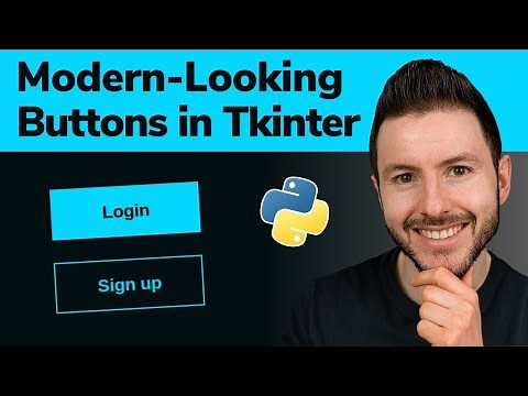 Create Modern Buttons With Tkinter in Python | Tkinter GUI Button Design in Python