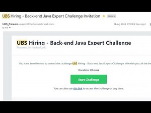 UBS Hiring Back-end Java Expert Challenge|Aug-2024|UBS coding challenge HackerRank