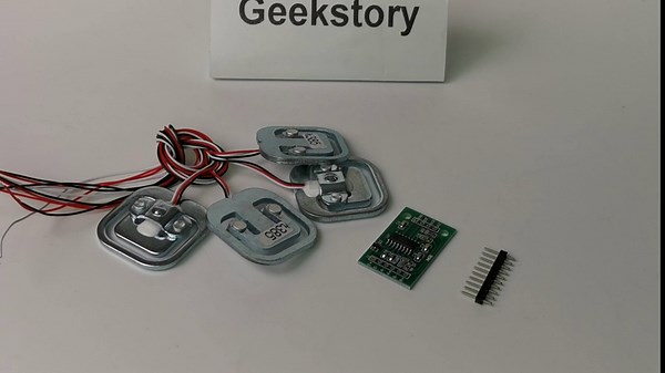 4pcs 50kg Load Cell Half Bridge Strain Gauge Human Body Scale Digital Weighting Sensor + 1pc HX711 AD Amplifier Weight Module for Arduino