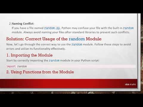 How to Properly Use the random Module in Python