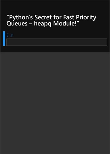 “Python’s Secret for Fast Priority Queues – heapq Module!”#programming #pythoncoding #numpy #python3 #pythonforbeginners | Python Coding