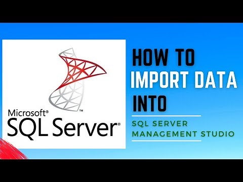 How to import Data into SQL Server Management Studio