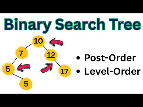Traversal Operation in Binary Search Tree | Post-order And Level order Traversal | Data Structures