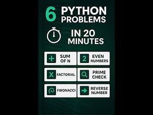 6 Python Problems Solved in 20 Minutes 🔥 | Beginner Coding Challenge