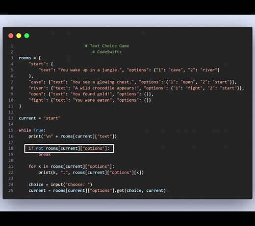 Build a Text Choice Game in Python