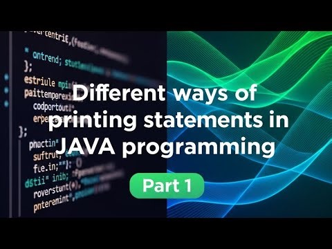 Different Ways to Print in Java | Complete Guide for Beginners 💻 part 1
