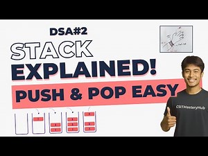 Stacks in DSA Explained in 10 Minutes | Push & Pop Algorithm with Examples | DSA-2
