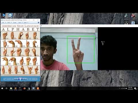 American Sign Language recognition using Python + OpenCV + Keras + Tensorflow