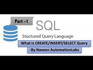 SQL Online: What is SQL, Database and Select/Create/Insert Query - SQL Series - Part 1