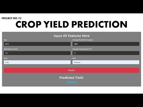 Project 23: Crop Yield Prediction Using Machine Learning | KNOWLEDGE DOCTOR
