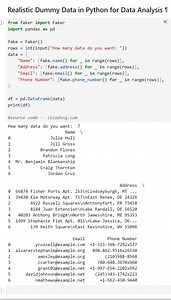 Realistic Dummy Data in Python for Data Analysis | Python Coding