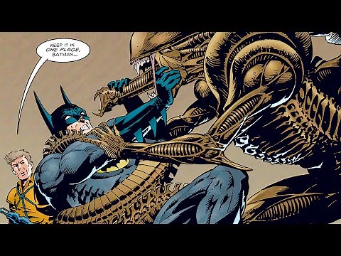 Batman fights the Xenomorphs