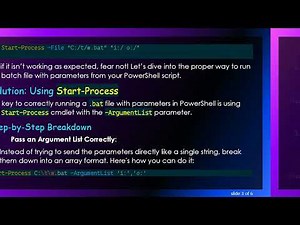 How to Run a .bat File with Parameters in PowerShell Script