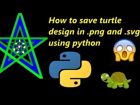 How to save turtle drawing in .png and .svg using python #code #python