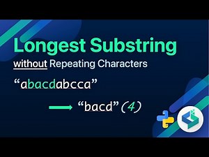 Longest Substring Without Repeating Characters in Python