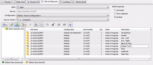 SOLIDWORKS BOM (Bill of Materials) Management Best Practices