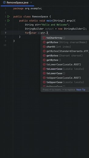 Removing Spaces from Strings in Java