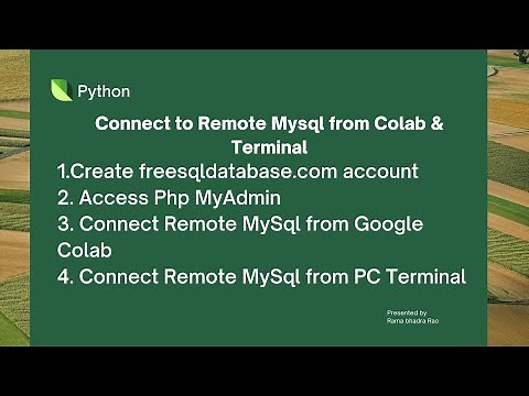 Connect Remote MySql from Google Colab Using Python